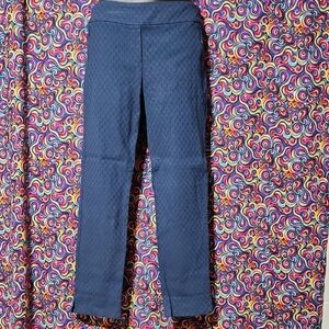 Blue Textured Pants